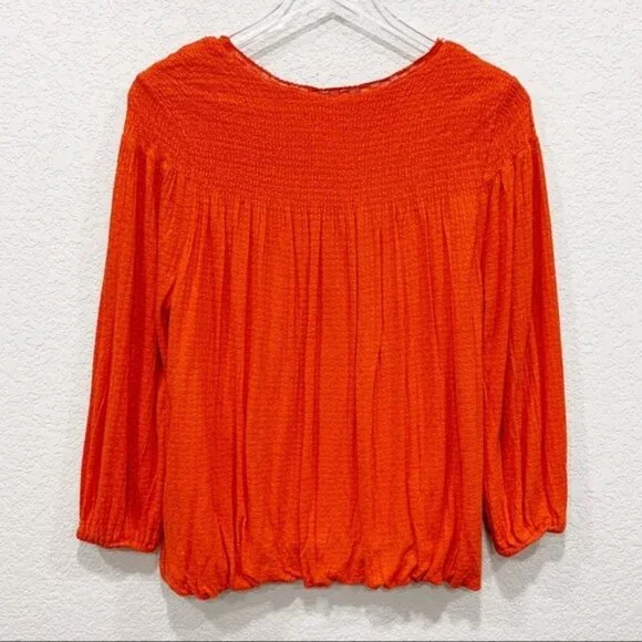 Free People Begonia Flower Embroidered Peasant Top - Picture 7 of 8